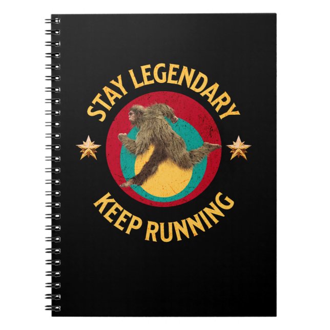 Lustiger Bigfoot Laufmotivation Notizblock (Vorderseite)