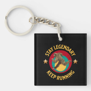 Lustiger Bigfoot Laufmotivation Schlüsselanhänger