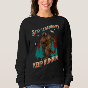 Lustiger Bigfoot Laufmotivation Sweatshirt