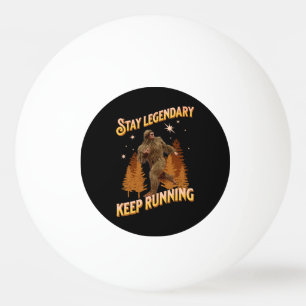 Lustiger Bigfoot Laufmotivation Tischtennisball