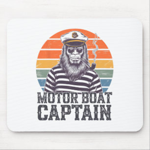 Lustiger Bigfoot-Motorboot-Kapitän Mousepad