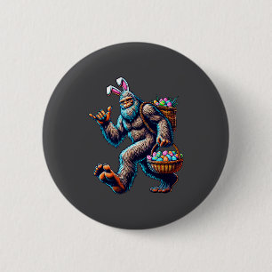 Lustiger Bigfoot-Osterhase - Sasquatch mit Ostern Button