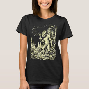 Lustiger Bigfoot pustet Löwenzahn vintage Sasquatc T-Shirt