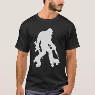 Lustiger Bigfoot-Rollschuh-Sasquatch 70er 80er Ska T-Shirt