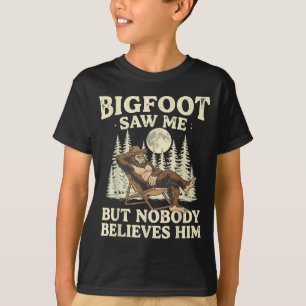 Lustiger Bigfoot sah, aber niemand glaubt Retro T-Shirt