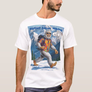 Lustiger Bigfoot Sasquatch Cooler Yeti Liebt Wande T-Shirt