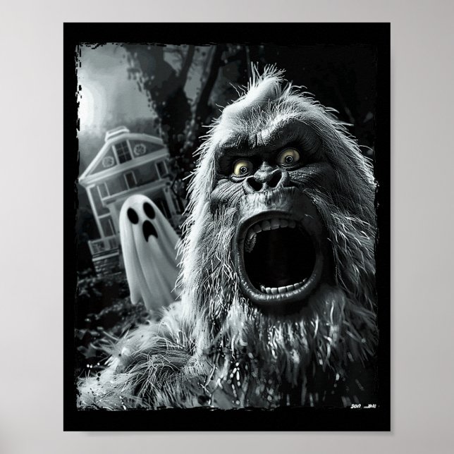Lustiger Bigfoot Sasquatch Halloween  Poster (Vorne)