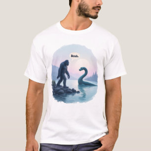 Lustiger Bigfoot Sasquatch Loch Ness Monster 'Bruh T-Shirt