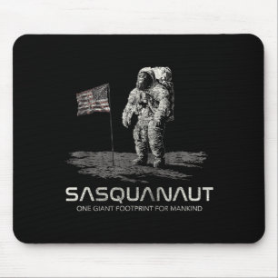 Lustiger Bigfoot Sasquatch Weltraum Sasquanaut Mousepad
