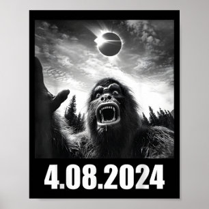 Lustiger Bigfoot Totale Sonnenfinsternis Totalität Poster