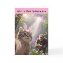 Lustiger Bigfoot UFO Ostern Süße Katze Selfie