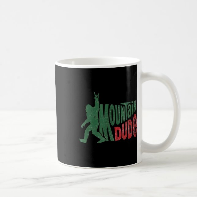 Lustiger Bigfoot-Wanderberg-Typ-Design  Kaffeetasse (Rechts)
