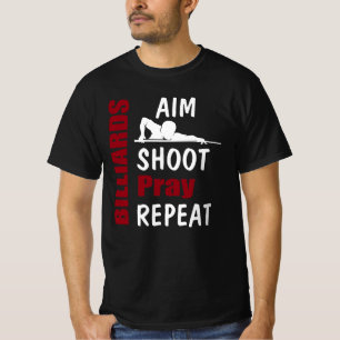 Lustiger Billard-Pool-Shooting-Ziel T-Shirt