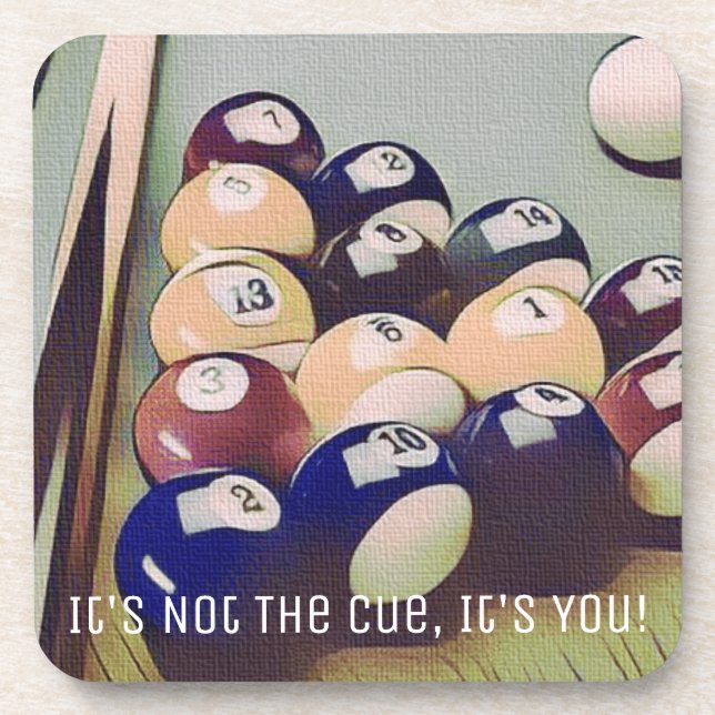 Lustiger Billard-Pool-Spiel-Raum-Untersetzer Getränkeuntersetzer (Vorderseite)