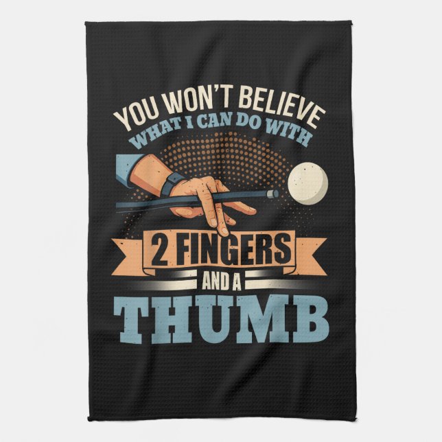 Lustiger Billardpool Geschirrtuch (Vertikal)