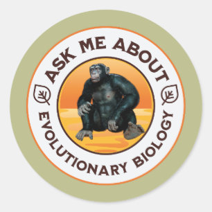 Lustiger Biologie-Lehrer Evolution Humor Geschenk Runder Aufkleber