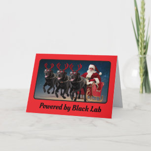 Lustiger Black Lab Weihnachtsurlaub Karte