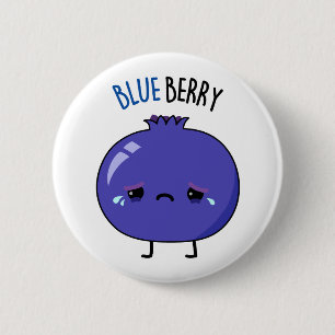Lustiger Blaubeer-Wortwitz Button