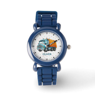 Lustiger blauer gelber Kipper Armbanduhr