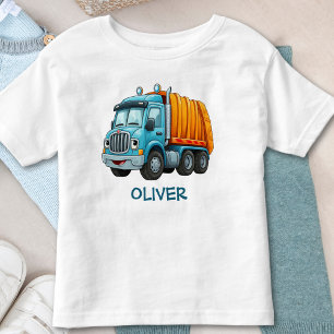 Lustiger blauer gelber Kipper Kleinkind T-shirt