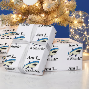 Lustiger Blauer Hai Geschenkpapier