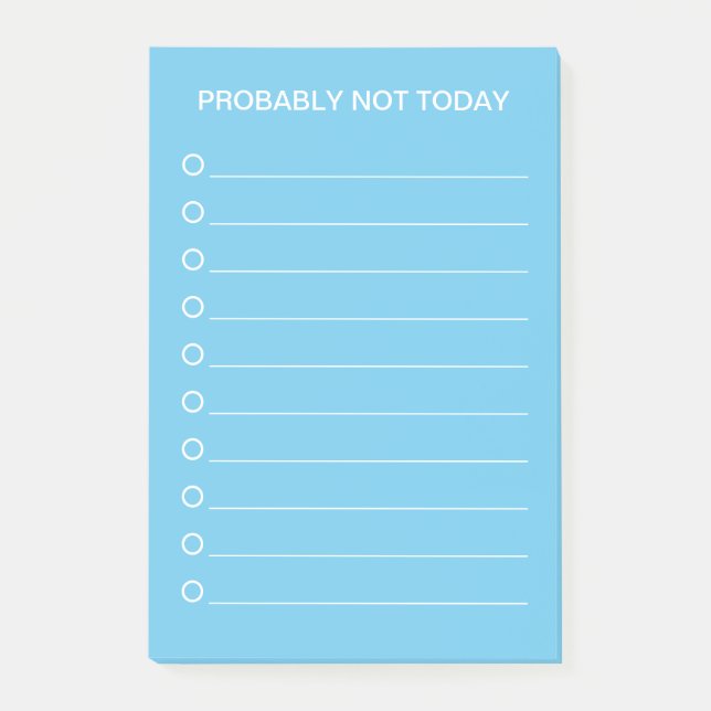 Lustiger blauer Listen-Ersteller Post-it Klebezettel (Vorderseite)