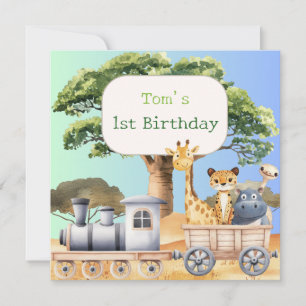 Lustiger blauer Safari-Geburtstag Karte