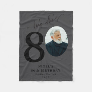Lustiger Blick Wer 80 Stilvoller 80. Geburtstag Fleecedecke