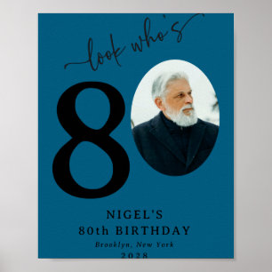 Lustiger Blick Wer ist 80 Stylisch 80. Geburtstag Poster