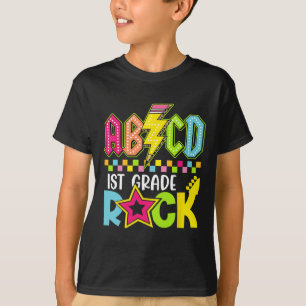 Lustiger Blitz Zurück Zur Schule 1. Klasse Rock T-Shirt