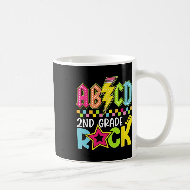 Lustiger Blitz Zurück Zur Schule 2. Klasse Rock Kaffeetasse (Rechts)