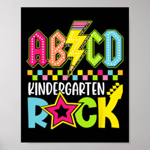 Lustiger Blitz Zurück zur Schule Kindergarten R Poster