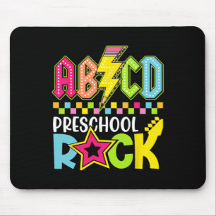 Lustiger Blitz Zurück Zur Schule Vorschule Rock Mousepad