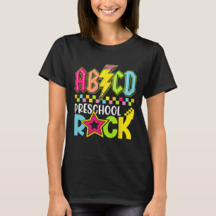 Lustiger Blitz Zurück Zur Schule Vorschule Rock T-Shirt