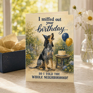 Lustiger Bluetick Coonhound Heult Geburtstag  Karte