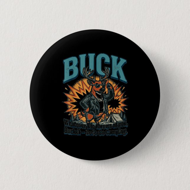 Lustiger Bock – lass uns campen gehen  Button (Vorderseite)
