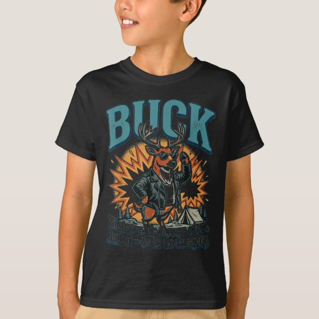 Lustiger Bock – lass uns campen gehen  T-Shirt (Vorderseite)