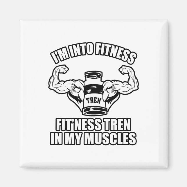 Lustiger Bodybuilder  Magnet (Vorne)