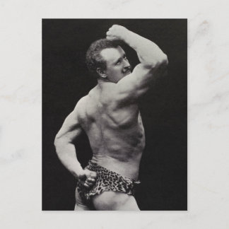 Lustiger Bodybuilder Postkarte