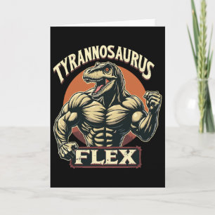 Lustiger Bodybuilder Tyrannosaurus Flex Gym T-rex  Karte