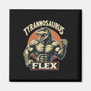 Lustiger Bodybuilder Tyrannosaurus Flex Gym T-rex  Magnet