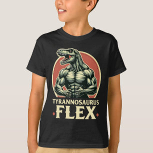 Lustiger Bodybuilder Tyrannosaurus Flex Gym T-rex  T-Shirt