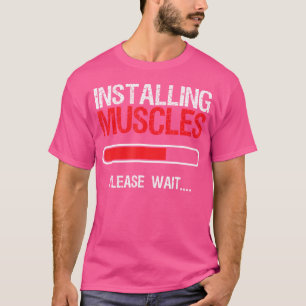 Lustiger Bodybuilding-Hanteltraining Muskelinstall T-Shirt
