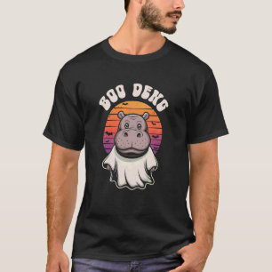 Lustiger Boo DENG Baby Zwergflusspferd Gruseliger  T-Shirt