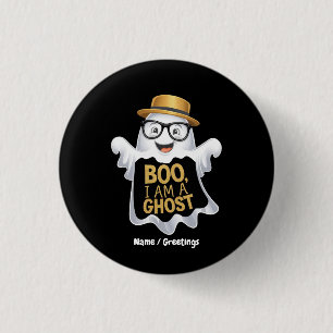 Lustiger Boo Ich bin ein süßer Halloween-Geist Button