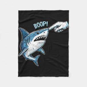 Lustiger Boop-Hai-Meme-Humor Nasenberührung Fleecedecke