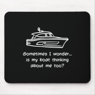 Lustiger Bootsbesitzer Humor Männer Väter die Boot Mousepad