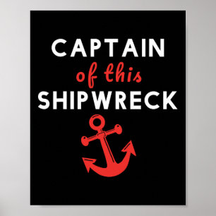 Lustiger Bootsmann dieses Schiffswracks Anker Poster