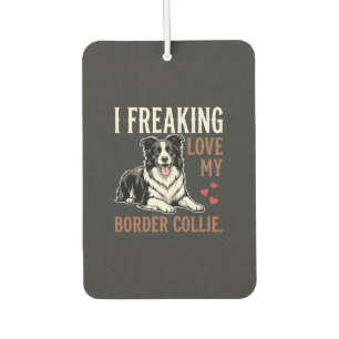 Lustiger Border Collie Liebt Hund Autolufterfrischer