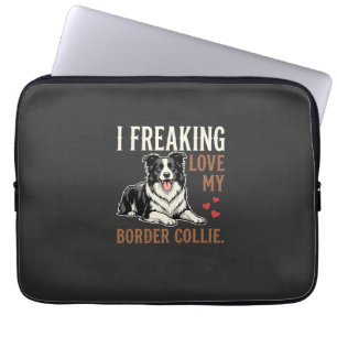 Lustiger Border Collie Liebt Hund Laptopschutzhülle